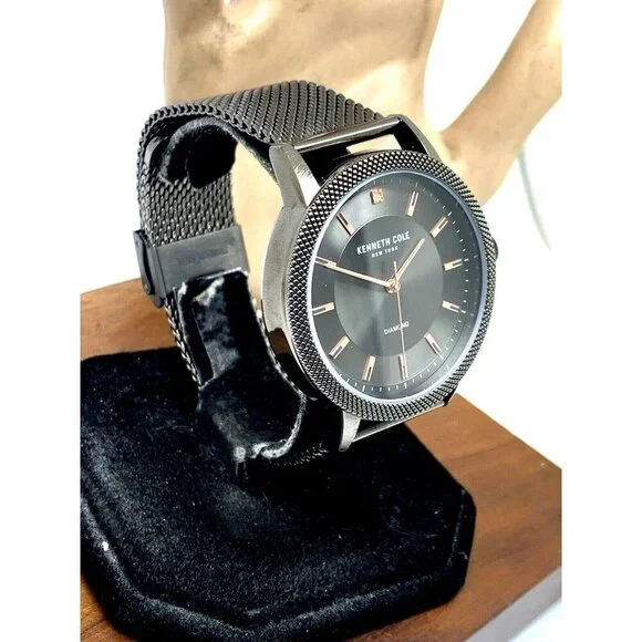 Kenneth Cole Men's Watch GG70017 Quartz Gray Dial Gunmetal Stainless Steel 44mm